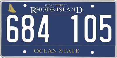 RI license plate 684105