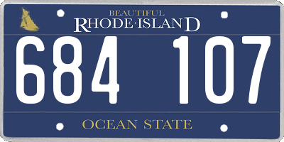 RI license plate 684107