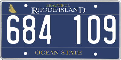 RI license plate 684109