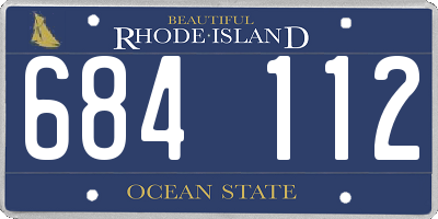 RI license plate 684112