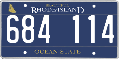RI license plate 684114