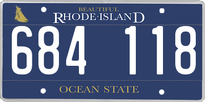 RI license plate 684118