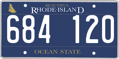 RI license plate 684120