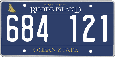 RI license plate 684121