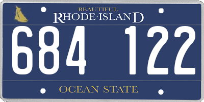RI license plate 684122