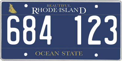 RI license plate 684123