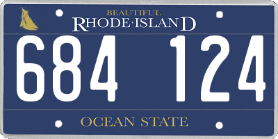 RI license plate 684124