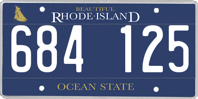 RI license plate 684125