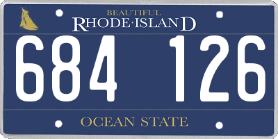 RI license plate 684126