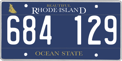 RI license plate 684129