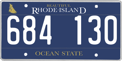 RI license plate 684130
