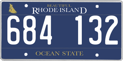 RI license plate 684132