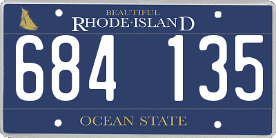 RI license plate 684135