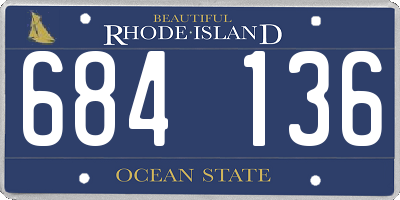RI license plate 684136