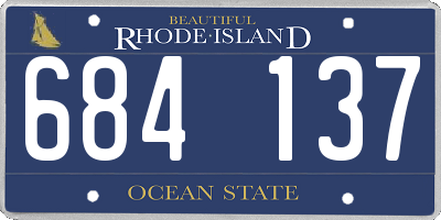 RI license plate 684137