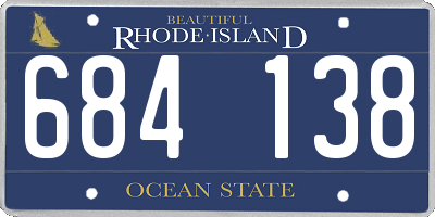 RI license plate 684138