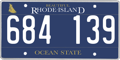 RI license plate 684139