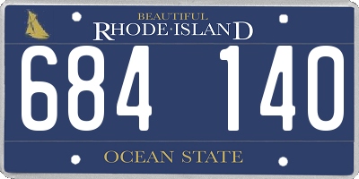 RI license plate 684140