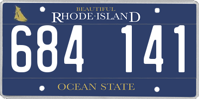 RI license plate 684141