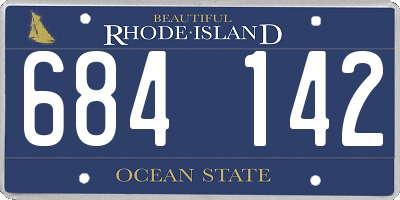 RI license plate 684142