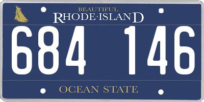 RI license plate 684146