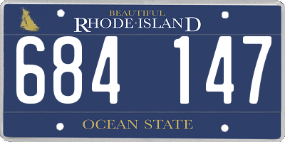 RI license plate 684147