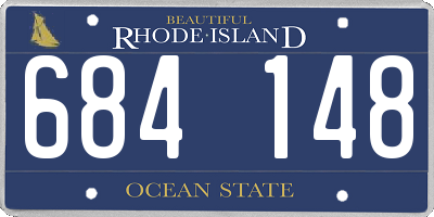 RI license plate 684148