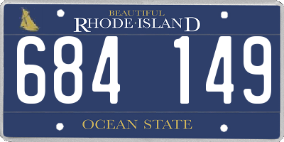 RI license plate 684149