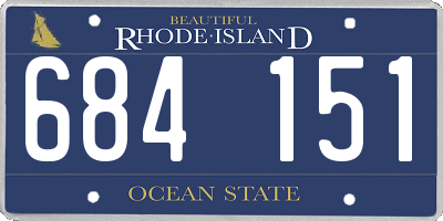 RI license plate 684151
