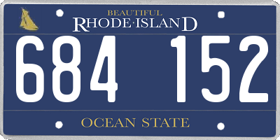 RI license plate 684152