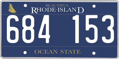 RI license plate 684153