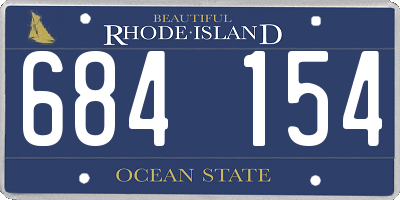RI license plate 684154
