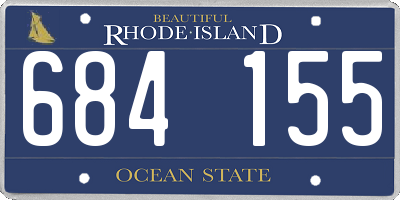 RI license plate 684155