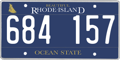 RI license plate 684157