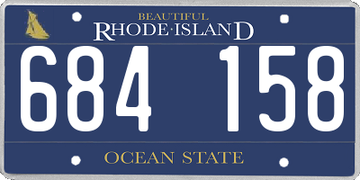 RI license plate 684158