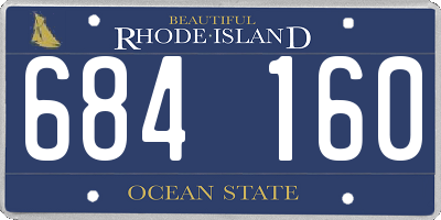 RI license plate 684160