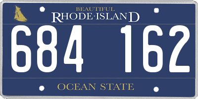 RI license plate 684162