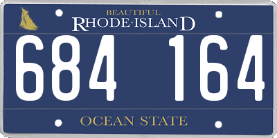 RI license plate 684164