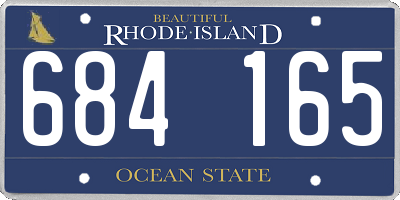 RI license plate 684165