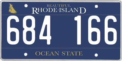RI license plate 684166