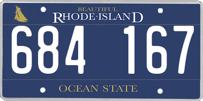 RI license plate 684167