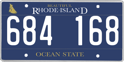 RI license plate 684168