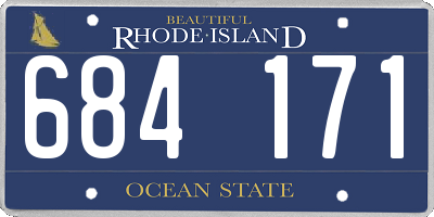 RI license plate 684171