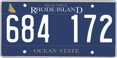 RI license plate 684172