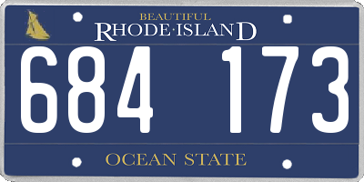 RI license plate 684173