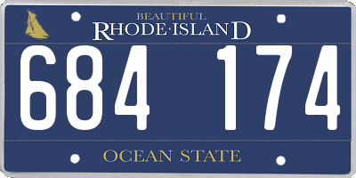 RI license plate 684174