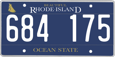 RI license plate 684175