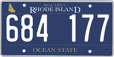 RI license plate 684177