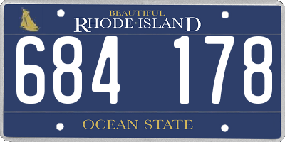 RI license plate 684178