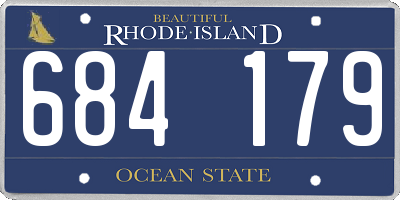 RI license plate 684179